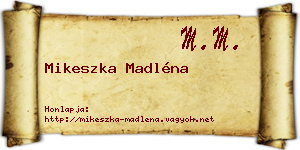 Mikeszka Madléna névjegykártya