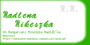 madlena mikeszka business card